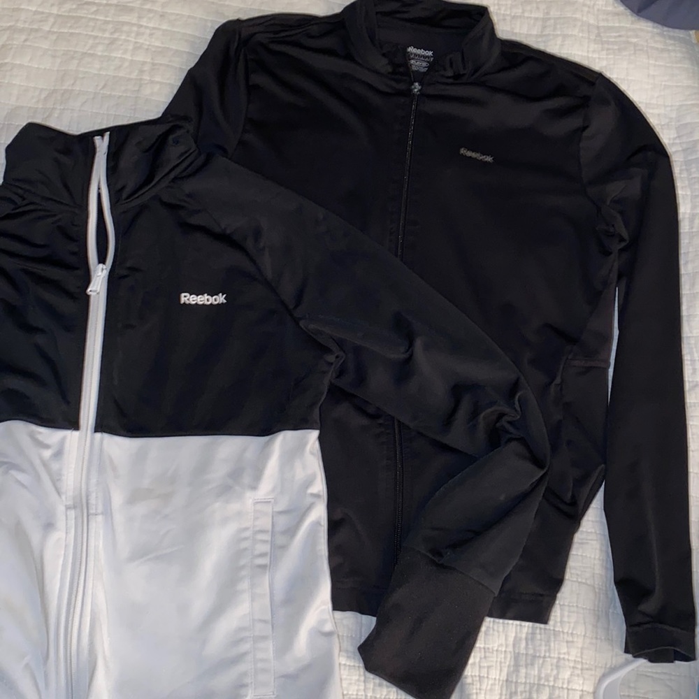 TWO athletic sweatshirts